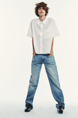 SEMI-SHEER COTTON SHIRT - Zara фото 12