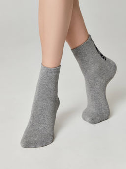 Цена за 2 пары. Носки Удлиненные CONTE COMFORT Носки женские (махровые) серый - Conte elegant фото 8