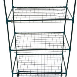 Стеллаж для рассады, 5 полок, 190×40×65 см, металлический каркас d=12 мм, без чехла, Greengo