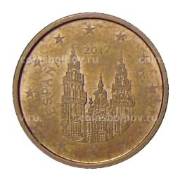 1 евроцент 2017 года Испания
