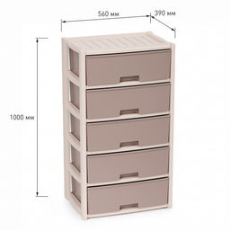 Комод "Колорит" 5-ти секцион. широкий (бежевый) М8760