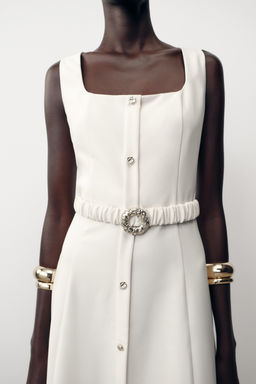 MIDI DRESS WITH BELT - Zara фото 6