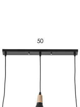 Светильник подвесной 10286/3, 3хE27, 40 Вт, чёрный