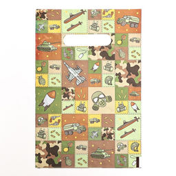 Цена за 50 шт. Пакет подарочный «Военный», полиэтиленовый с вырубной ручкой, 20×30 см, 30 мкм