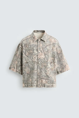 WASHED ABSTRACT PRINT OVERSHIRT - Zara фото 6
