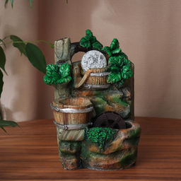 Фонтан "Прохлада леса" 12х12х18 см (с подсветкой)