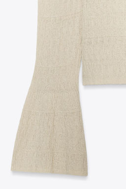 POINTELLE KNIT BELL SLEEVE SWEATER - Zara фото 8