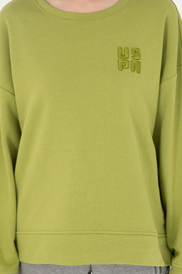 Женский базовый свитшот фисташкового цвета Неожиданная скидка в корзине - U.s. polo assn фото 6