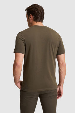 Erkek Koyu Haki Regular Fit Bisiklet Yaka Ti__rt