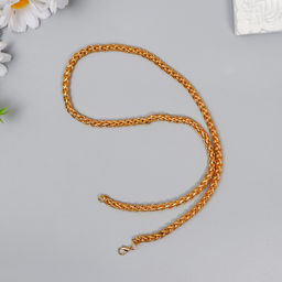 Цепочка с 2-мя карабинами толщина звена 0,2 мм 0,6х60 см золото/серебро МИКС - Simaland фото 2