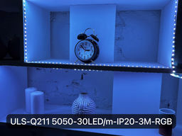 ULS-Q211 5050-30LED/m-IP20-3M-RGB RRP24C24 Комплект светодиодной ленты 3м. IP20. RGB. Адаптер 24Вт. Контроллер с пультом. TM Volpe.