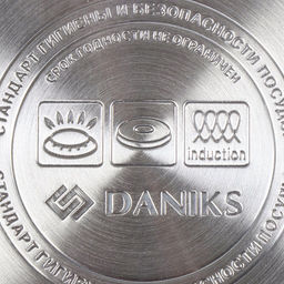 Кастрюля нержавеющая сталь, 3.9 л, с крышкой, крышка стекло, Daniks, Нара, GS-01413HY-20CA-2, серебр  фото 7