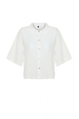 TRENDYOLMILLA Sar? %100 Keten Oversize Gomlek TWOSS24GO00122 фото 15