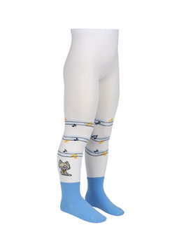 (Omsa) Collant 11Р61-2 с имитацией носка и рисунком (котик)