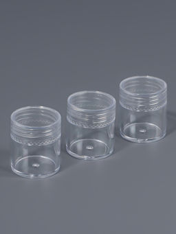 Цена за 2 шт. Набор баночек для мелочей, d=2.5×3 см, 6 мл, 3 шт., прозрачный