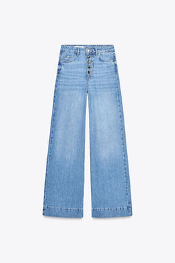 Z1975 WIDE-LEG HIGH-WAIST BUTTONED JEANS - Zara фото 6