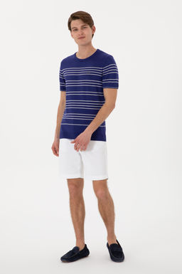 Erkek Slim Fit Bisiklet Yaka A__k Lacivert Ti__rt Sepette S_rpriz _ndirim - U.s. polo assn фото 11