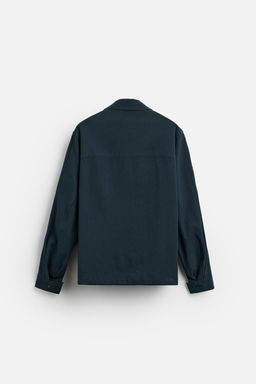 COTTON/LINEN SEERSUCKER OVERSHIRT - Zara фото 11