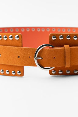 STUDDED LEATHER CORSET BELT - Zara фото 5