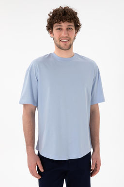 Erkek Long Fit Bisiklet Yaka A__k Mavi Basic Ti__rt Sepette S_rpriz _ndirim - U.s. polo assn фото 2