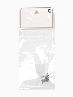 Кулон на леске "Капля росы", цвет белый в серебре