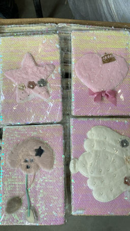 Блокнот плюшевый Rainbow scales, mix, 21,5х14,5 см, плотность 80 гр.