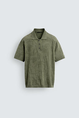 POLO PUNTO RELAXED FIT JACQUARD / Verde - Zara фото 7