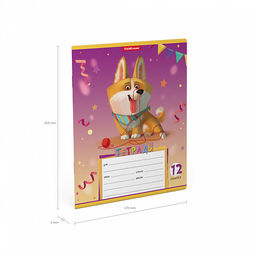 Цена за 280 шт. Тетрадь школьная ученическая ErichKrause Корги, 12 листов, линейка (в плёнке по 10 шт.)  фото 21