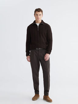 Dik Yaka Erkek Triko Kazak