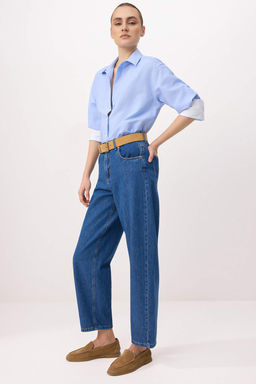 Mavi %100 Pamuk Yuksek Bel Barrel Jeans TWOSS26JE00261 - Trendyolmilla фото 2