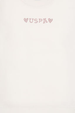 K_z _ocuk Krem Bisiklet Yaka Sweatshirt Sepette S_rpriz _ndirim - U.s. polo assn фото 4