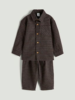 Kareli Poplin Erkek Bebek G?mlek ve Pantolon