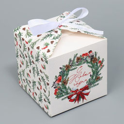 Цена за 3 шт. Коробка подарочная новогодняя складная «С Новым годом», 12×12×12 см