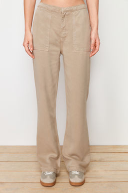 Vizon More Sustainable %100 Tencel Yuksek Bel Wide Leg Jeans TWOSS24JE00204 - Trendyolmilla фото 4