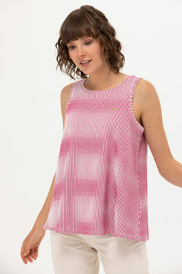 U. S. Polo Assn Женская розовая футболка без рукавов с круглым вырезом - U.s. polo assn фото 4