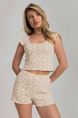 Пижама М325374бп бежевый/персиковый