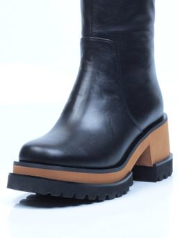 DMD-M7071 BLACK Полусапоги зимние женские (натуральная кожа, натуральный мех) - No name фото 7