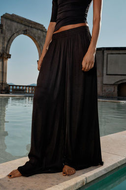 WIDE FLOWING TROUSERS - Zara фото 13