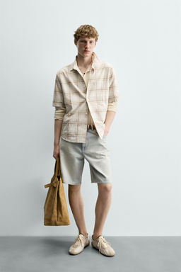 BERMUDA DENIM RELAXED FIT / Azul claro