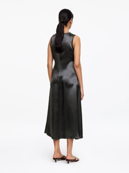Vestido midi de sat?n aplastado - H&m фото 3