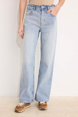 Mavi Yuksek Bel %100 Pamuk Wide Leg Genis Paca Jeans TWOSS26JE00256 - Trendyolmilla фото 3