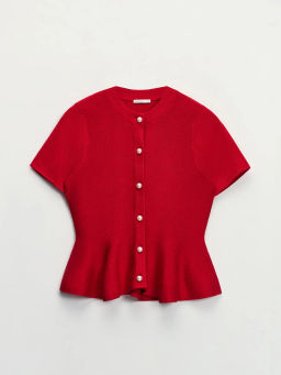 Приталенный джемпер с баской / Zarina