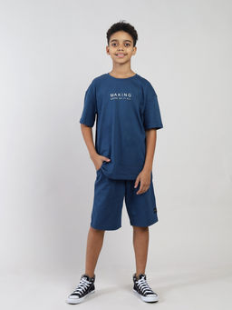 CRB wear / CSJB 90293-41-435 Комплект для мальчика (футболка, шорты),темно-синий/Ex.Cherubino