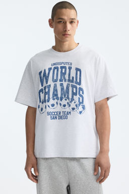 Camiseta con motivo estampado Loose Fit - H&m фото 24
