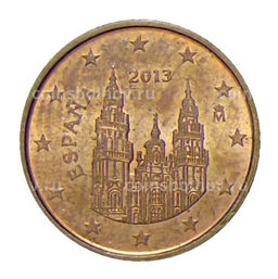 Монета 1 евроцент 2013 года Испания