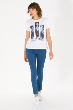 U. S. Polo Assn Женская белая футболка с круглым вырезом - U.s. polo assn фото 18