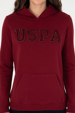 Женский бордово-красный базовый свитшот Неожиданная скидка в корзине - U.s. polo assn фото 6