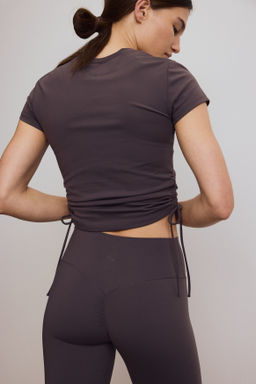 Leggings de deporte con detalle fruncido - H&m фото 6