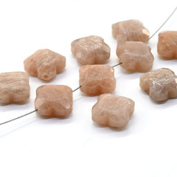 Бусина для творчества Клевер из беломорита 13*13мм с гранями, 1шт Радуга камня