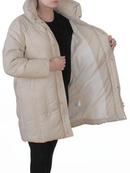 3062 BEIGE Куртка пуховая зимняя женская (утиный пух) - Fashion фото 7
